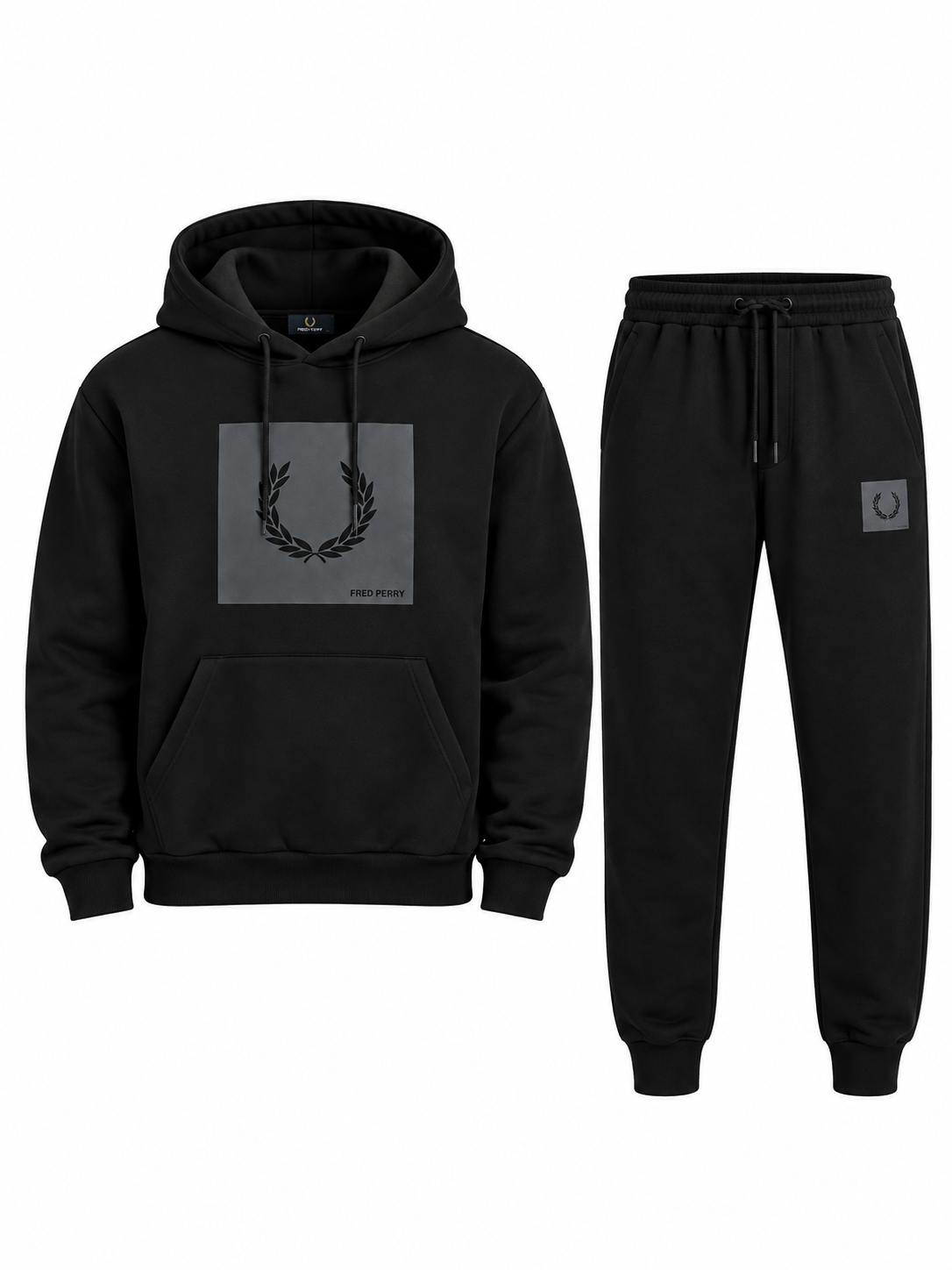 Fred Perry - Black - Traksuit - Fleece - Hoodie - Image 2