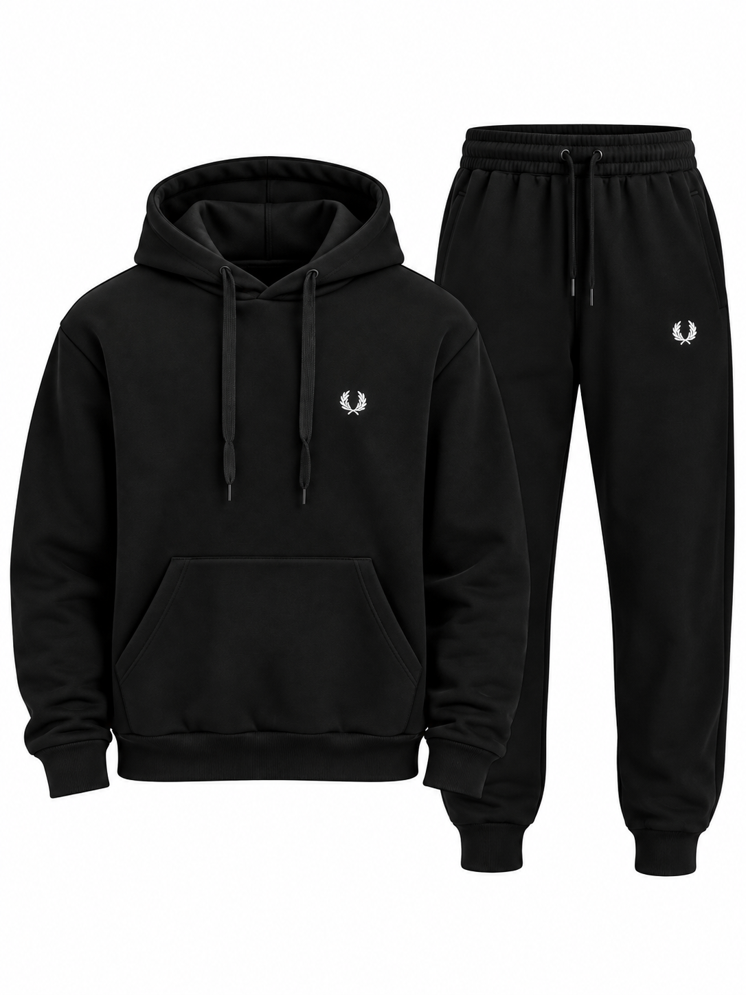 Fred Perry - Black - Traksuit - Fleece - Hoodie - Κεντημένο/Ανάγλυφο - Image 2