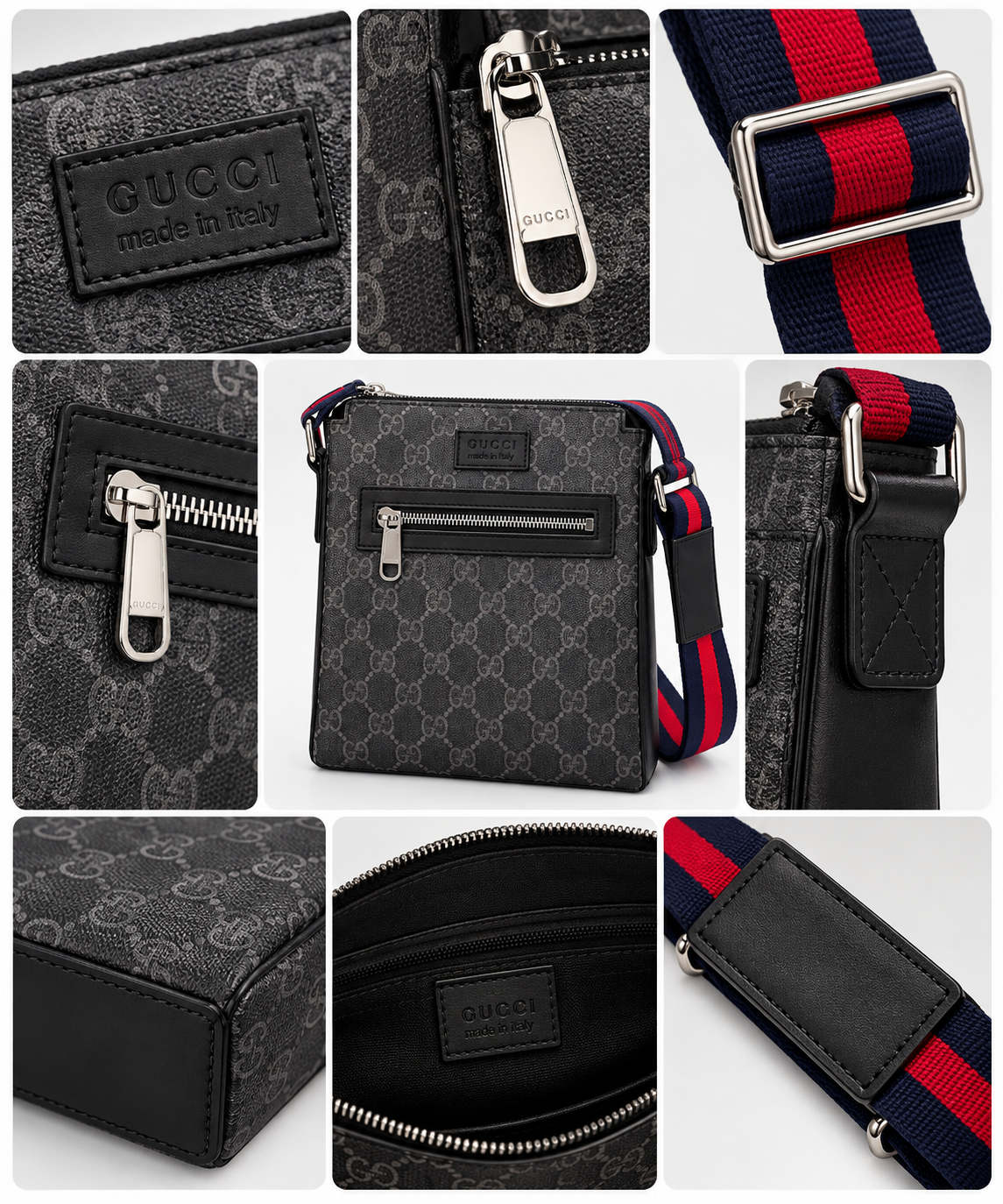 Gucci - Grey/Black - Τσαντάκι - Δερμάτινο - Image 2