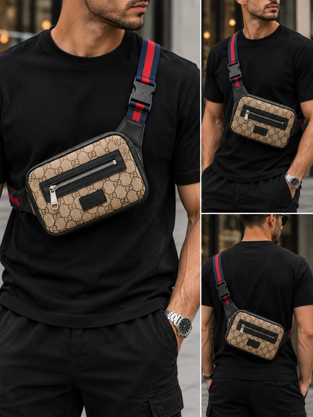 Gucci - Καφέ - Τσαντάκι Μέσης - Δερμάτινο - Image 3